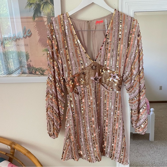 Free People Celeste Sequin Dress / Free People Dress - Picture 5 of 16